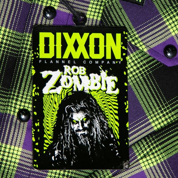 DIXXON Flannel x ROB ZOMBIE Collab Flannel Shirt- Men's XL Tall - Picture 4 of 14